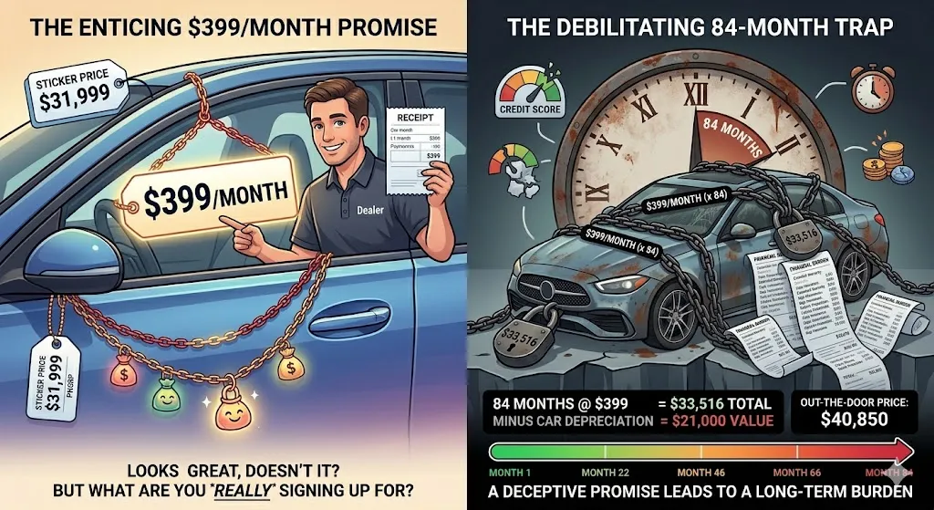 399 per month, or the 84 month trap